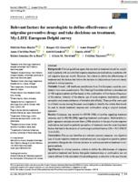 Relevant factors for neurologists to define effectiveness of migraine preventive drugs and take decisions on treatment