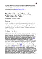 The public benefits of archaeology according to the public
