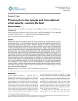 Private active cyber defense and (international) cyber security—pushing the line?