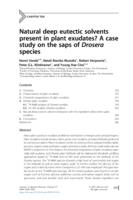 Natural deep eutectic solvents present in plant exudates? A case study on the saps of Droseraspecies