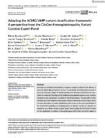 Adapting the ACMG/AMP variant classification framework