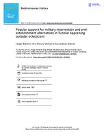 Popular support for military intervention and anti-establishment alternatives in Tunisia