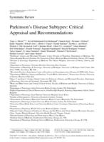 Parkinson's disease subtypes: critical appraisal and recommendations