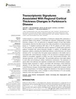 Transcriptomic signatures associated with regional cortical thickness changes in Parkinson's disease