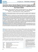 Associations between neonatal magnetic resonance imaging and short- and long-term neurodevelopmental outcomes in a longitudinal cohort of very preterm children