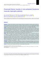 Preserved thenar muscles in non-ambulant Duchenne muscular dystrophy patients