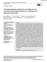 Comparing objective wakefulness and vigilance tests to on-the-road driving performance in narcolepsy and idiopathic hypersomnia