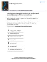 On-the-road driving performance of patients with central disorders of hypersomnolence