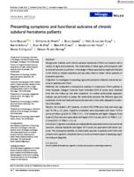 Presenting symptoms and functional outcome of chronic subdural hematoma patients