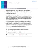 Self-reported work productivity in people with multiple sclerosis and its association with mental and physical health