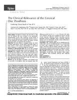 The clinical relevance of the cervical disc prosthesis combining clinical results of two RCTs