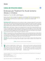 Endovascular treatment for acute ischemic stroke in children experience from the MR CLEAN registry