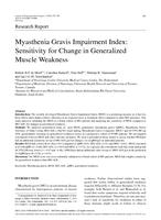 Myasthenia gravis impairment index