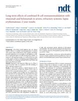 Long-term effects of combined B-cell immunomodulation with rituximab and belimumab in severe, refractory systemic lupus erythematosus: 2-year results