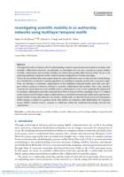 Investigating scientific mobility in co-authorship networks using multilayer temporal motifs