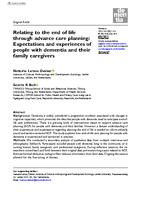 Relating to the end of life through advance care planning