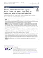 Splicing factors control triple-negative breast cancer cell mitosis through SUN2 interaction and sororin intron retention