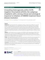 Unraveling heterogeneity within ACPA-negative rheumatoid arthritis