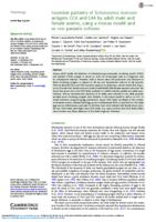 Excretion patterns of Schistosoma mansoni antigens CCA and CAA by adult male and female worms, using a mouse model and ex vivo parasite cultures