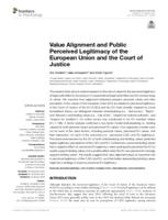 Value alignment and public perceived legitimacy of the European Union and the Court of Justice