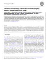 Education and training policies for research integrity