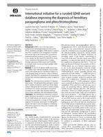 International initiative for a curated SDHB variant database improving the diagnosis of hereditary paraganglioma and pheochromocytoma