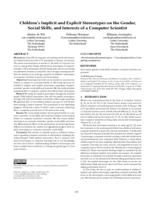 Children’s implicit and explicit stereotypes on the gender, social skills, and interests of a computer scientist
