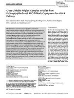 Cross-linkable polyion complex micelles from polypept(o)ide-based ABC-triblock copolymers for siRNA delivery