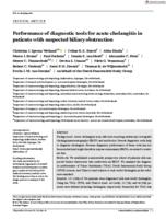 Performance of diagnostic tools for acute cholangitis in patients with suspected biliary obstruction