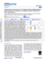 Performance assessment of a 125 human plasma peptide mixture stored at room temperature for multiple reaction monitoring-mass spectrometry