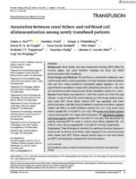Association between renal failure and red blood cell alloimmunization among newly transfused patients