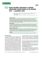 Faecal microbiota replacement to eradicate antimicrobial resistant bacteria in the intestinal tract - a systematic review