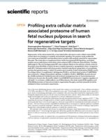 Profiling extra cellular matrix associated proteome of human fetal nucleus pulposus in search for regenerative targets