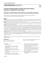 Transient neurological deficit in patients with chronic subdural hematoma