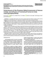 Determinants of the physician global assessment of disease activity and influence of contextual factors in early axial spondyloarthritis