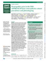 Neuropathic pain in the IMI-Open APPROACH knee osteoarthritis cohort