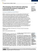 The emerging role of molecular pathology in directing the systemic treatment of endometrial cancer