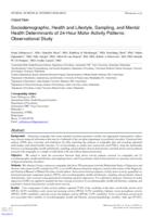 Sociodemographic, health and lifestyle, sampling, and mental health determinants of 24-hour motor activity patterns