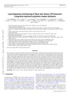 Low-frequency monitoring of flare star binary CR Draconis