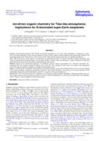 Ion-driven organic chemistry for Titan-like atmospheres