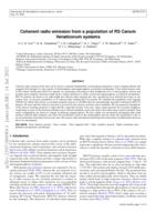 Coherent radio emission from a population of RS Canum Venaticorum systems