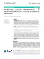 Establishing a consensus for the hallmarks of cancer based on gene ontology and pathway annotations