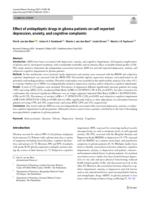 Effect of antiepileptic drugs in glioma patients on self-reported depression, anxiety, and cognitive complaints