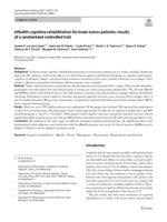 eHealth cognitive rehabilitation for brain tumor patients