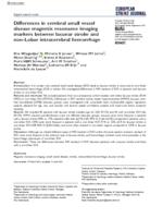 Differences in cerebral small vessel disease magnetic resonance imaging markers between lacunar stroke and non Lobar intracerebral hemorrhage