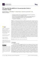 Sex-specific microRNAs in neurovascular units in ischemic stroke