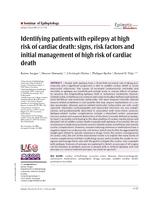 Identifying patients with epilepsy at high risk of cardiac death
