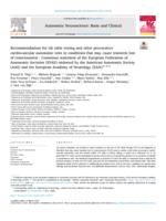 Recommendations for tilt table testing and other provocative cardiovascular autonomic tests in conditions that may cause transient loss of consciousness