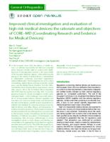 Improved clinical investigation and evaluation of high-risk medical devices