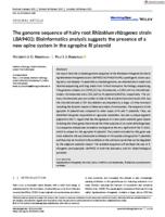 The genome sequence of hairy root Rhizobium rhizogenes strain LBA9402